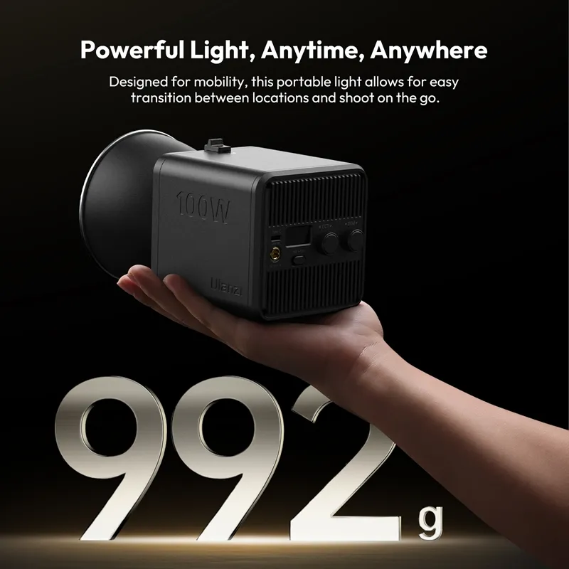 Ulanzi 100W COB Video Light with Built-In Battery Bi Color/RGB - Image 4