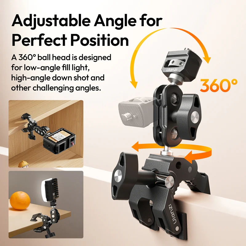 Ulanzi CO78 Super Clamp Magic Arm Dual Ball Head Kit C084 - Image 7