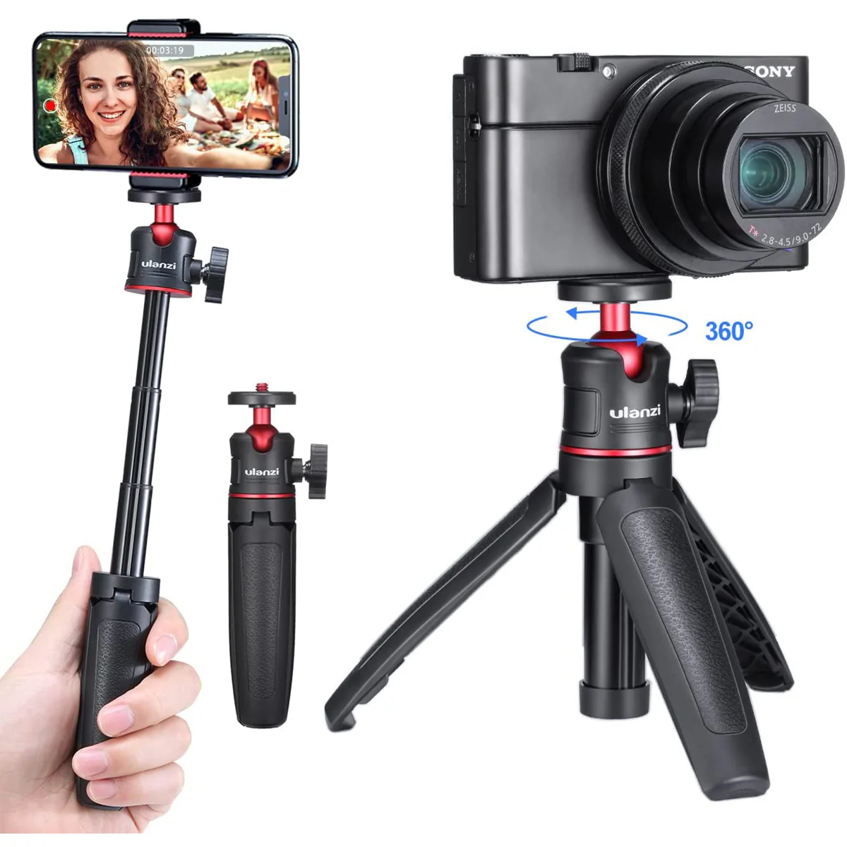 Ulanzi MT-08 Extendable Handheld Tripod 1601 - Image 3