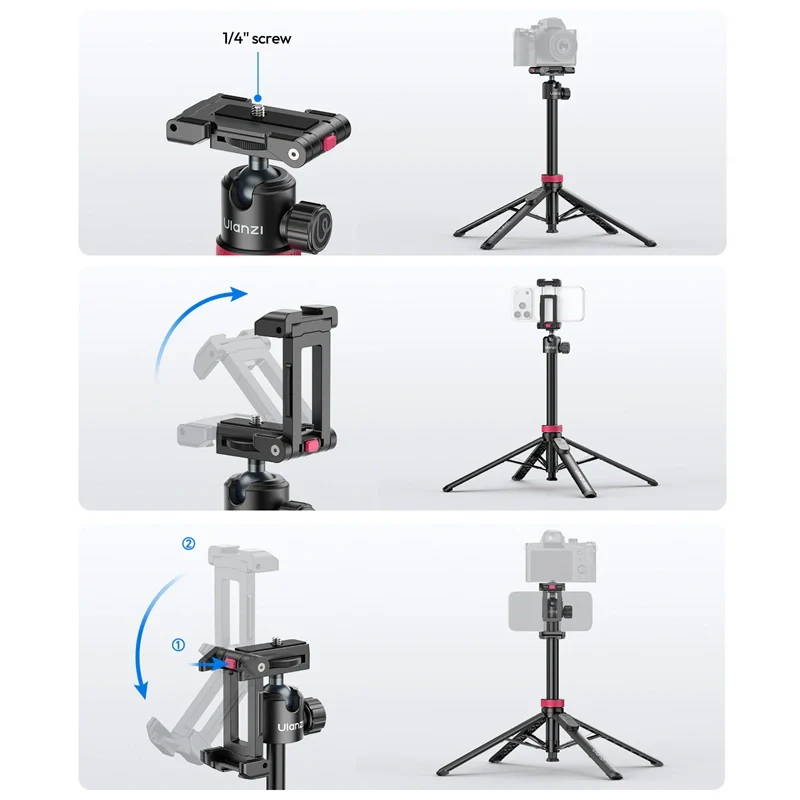 Ulanzi MT-44B 2-in-1 Selfie Stick Quadpod S056 - Image 8