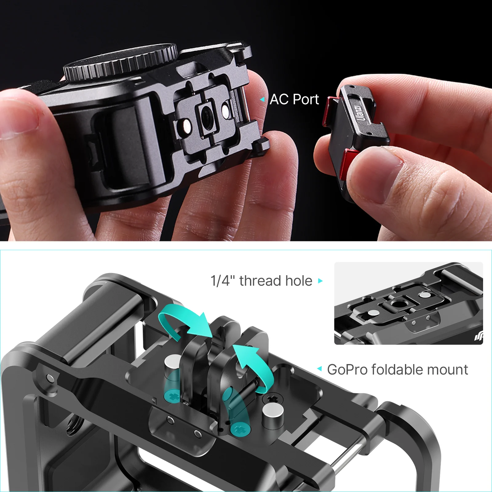 Ulanzi Camera Cage for DJI Osmo Action 5/4/3 3204A - Image 4