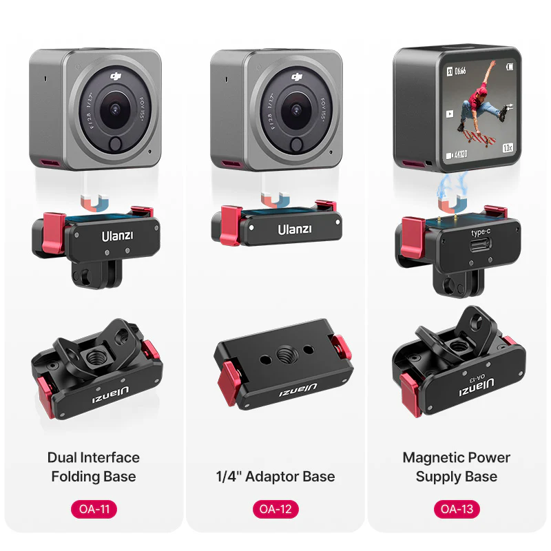 Ulanzi OA-11 Dual Interface Folding Base for DJI Osmo Nano/ Action 2/3/4 2843A - Image 3
