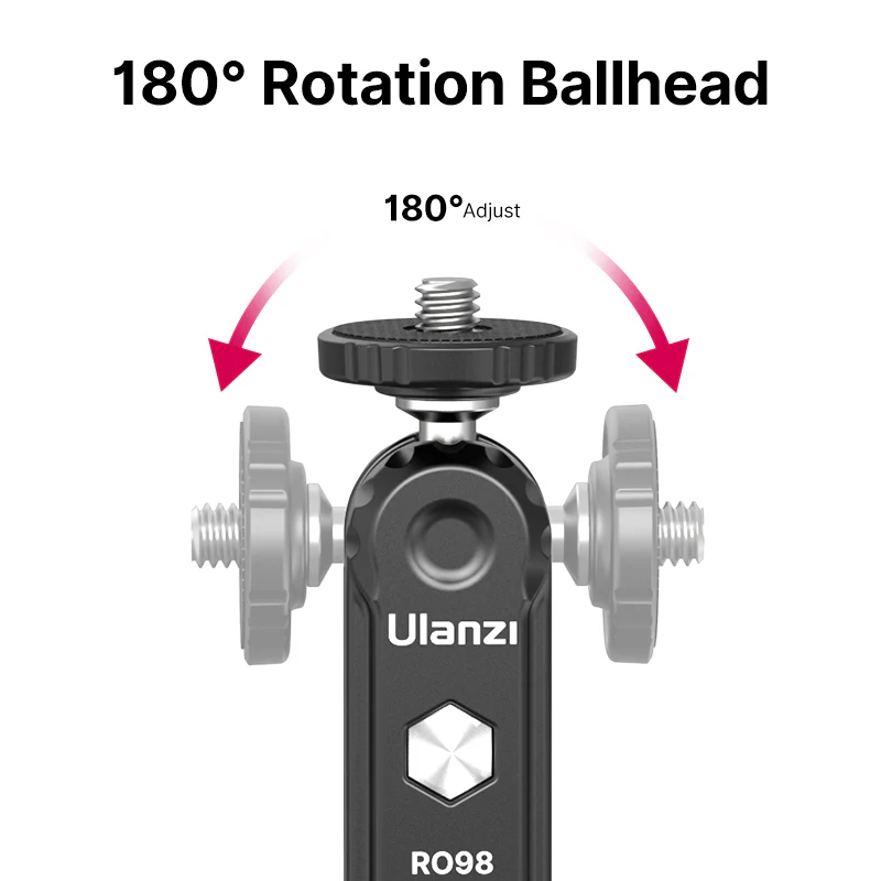 Ulanzi R098 Double Ball Heads with Cold Shoe Mount - Image 8