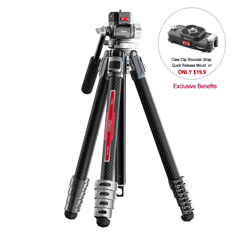 Ulanzi TT09 VideoGo Carbon Fiber Travel Video Tripod - Image 19