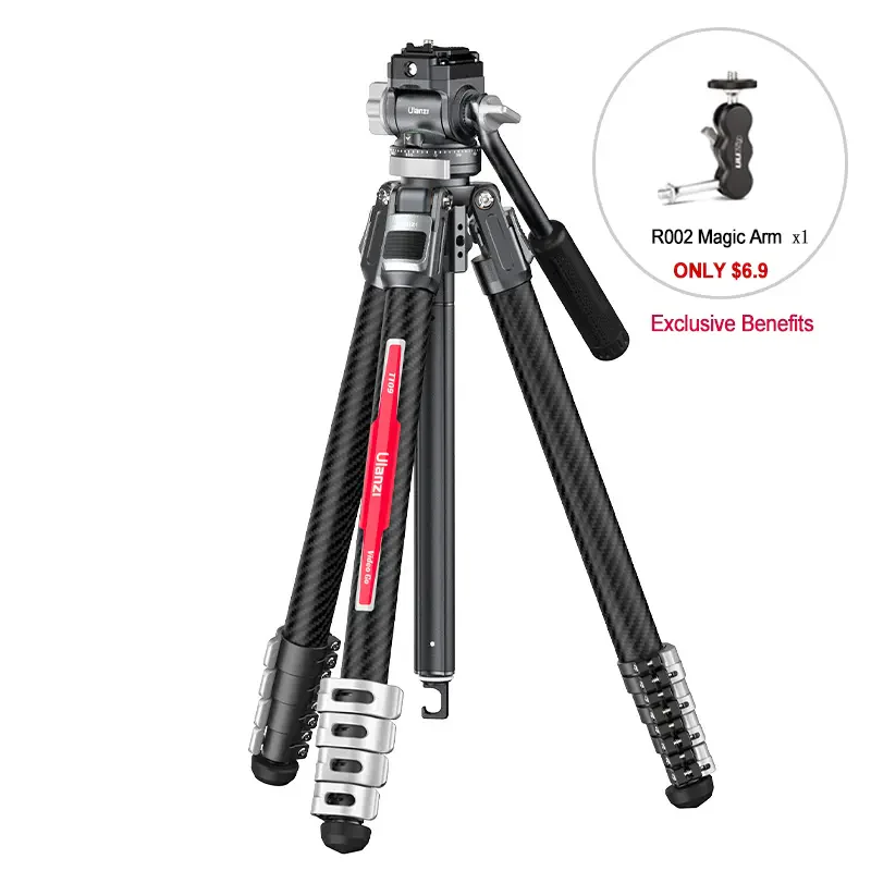Ulanzi TT09 VideoGo Carbon Fiber Travel Video Tripod - Image 20
