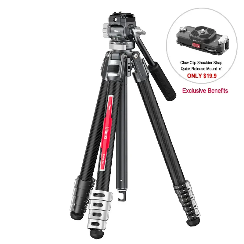 Ulanzi TT09 VideoGo Carbon Fiber Travel Video Tripod - Image 21