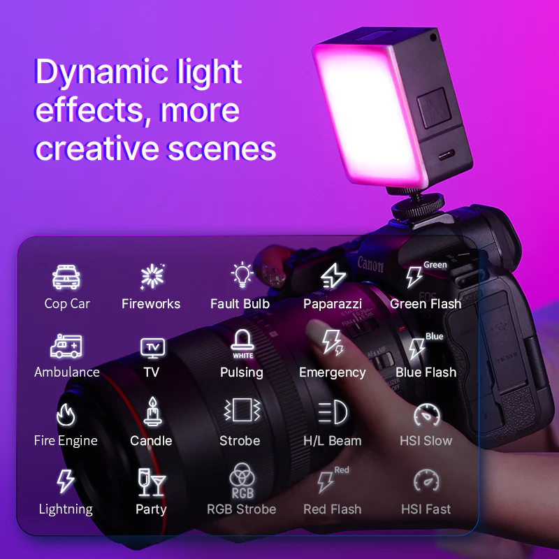 Ulanzi VL49 Pro Rechargeable Mini RGB Light B01001 - Image 7